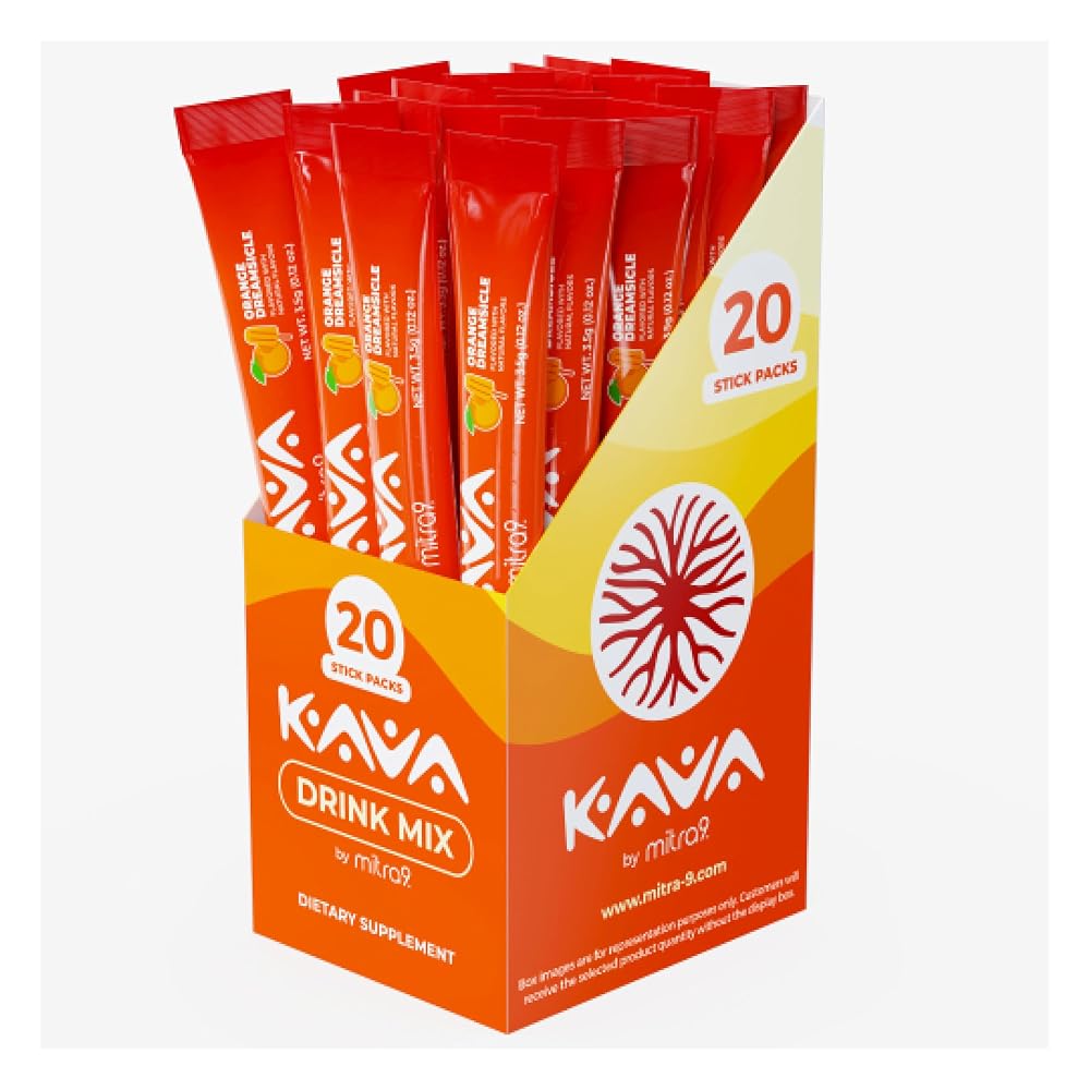 Mitra9 Kava Drink Mix Orange Dreamsicle for Relaxation - 20 Stick Packs - image 2