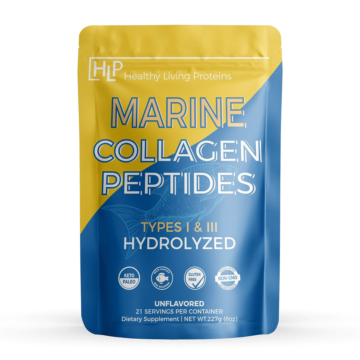 HLP Healthy Living Proteins Marine Collagen Peptides - 8 oz - image 3