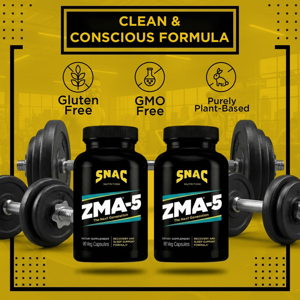 SNAC ZMA-5 Mineral Supplement Post-Workout Support - 180 Capsules - image 4