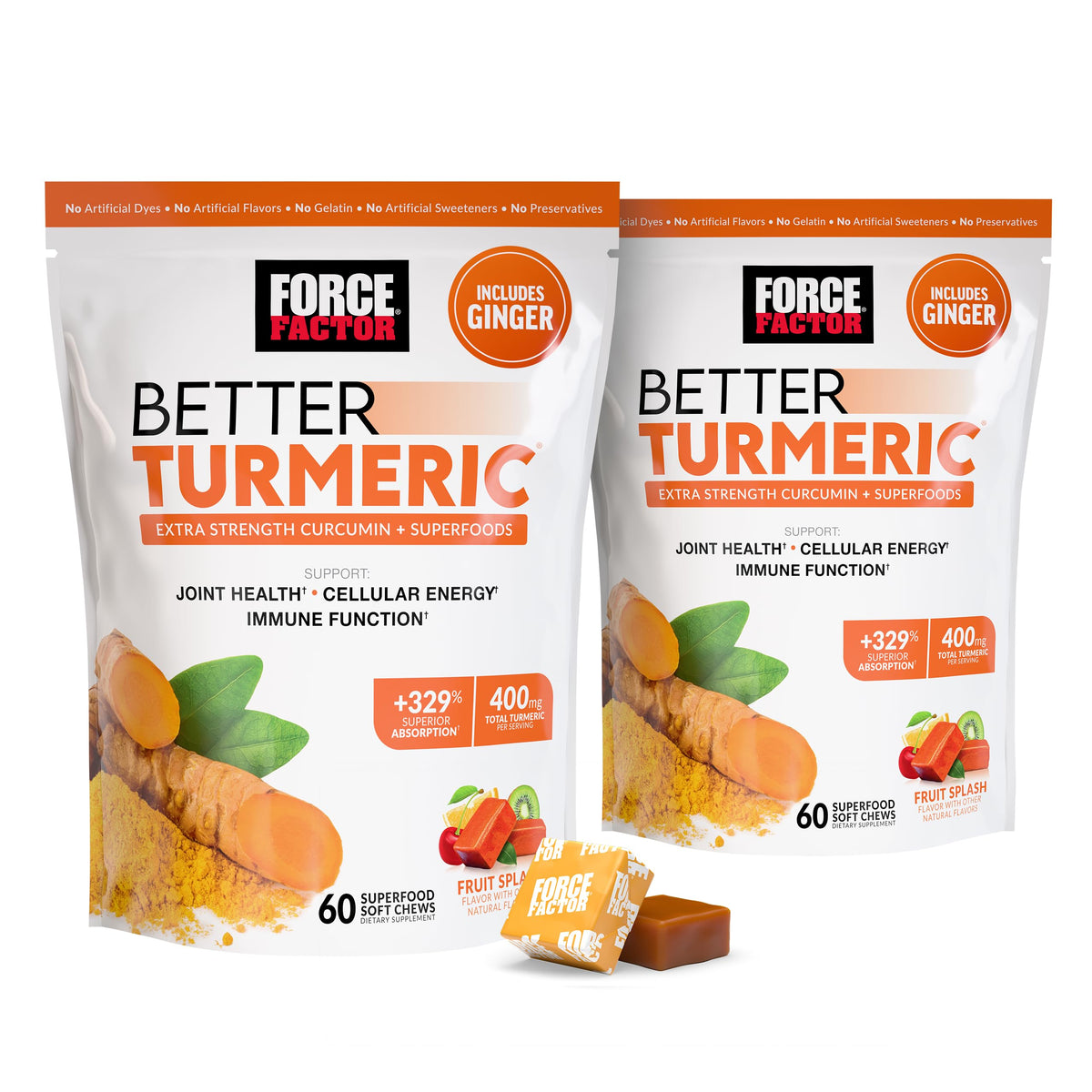 Force Factor Better Turmeric Supplement 400mg with Black Pepper