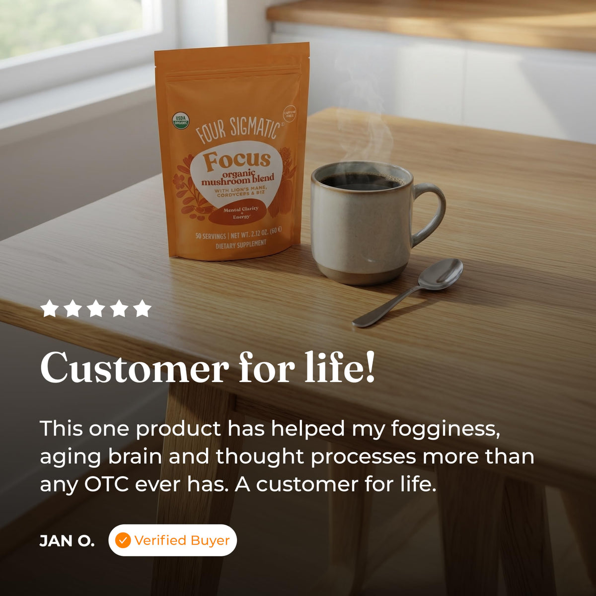 Four Sigmatic Focus Blend Lion's Mane Powder - 30 Servings - image 6