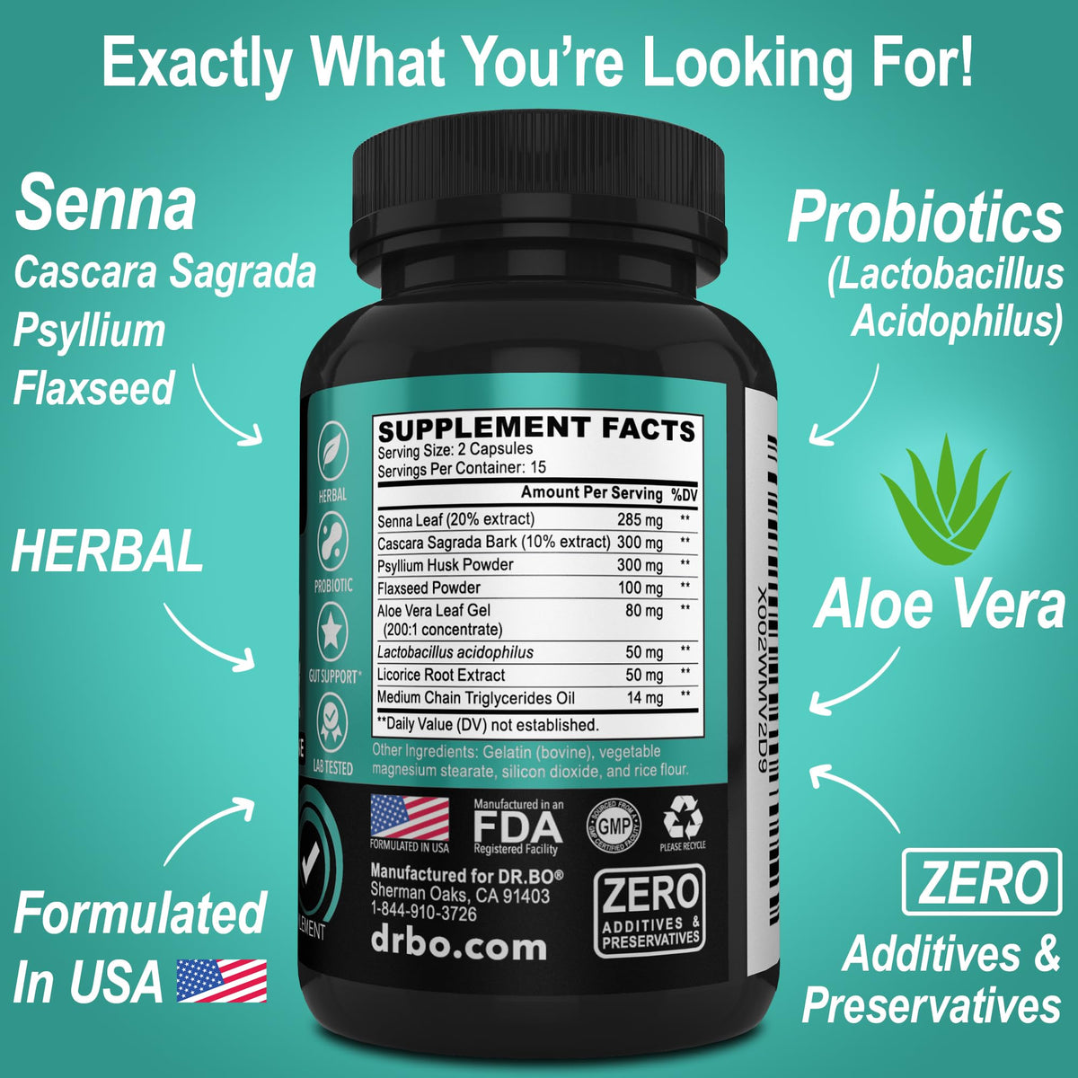 DR. BO Colon Cleanser Detox Intestinal Cleanse Pills - 30 Capsules - image 8