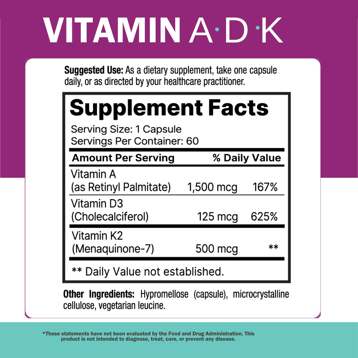 NatureGenX ADK Vitamin Supplement for Bone Health – 120 Capsules - image 6