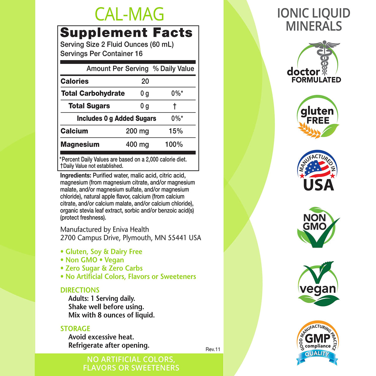 Eniva Liquid Ionic Calcium Magnesium Supplement - 32 Fl Oz - image 2