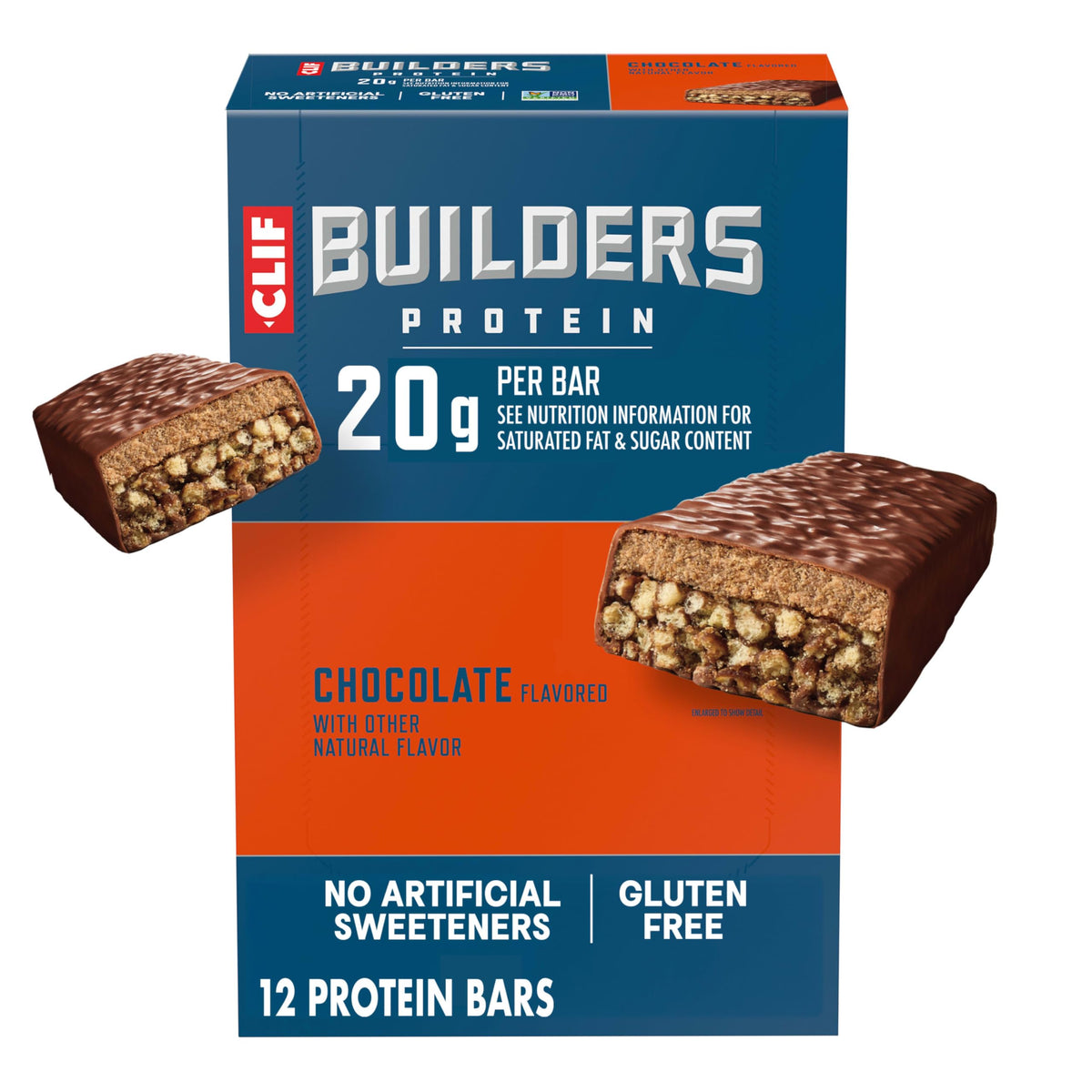 CLIF BUILDER'S Chocolate Protein Bars 20g - 12 Count