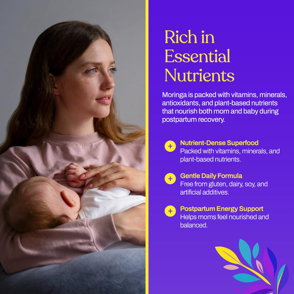 Mama's Select Organic Moringa 500mg Lactation Support - 120 Capsules - image 3