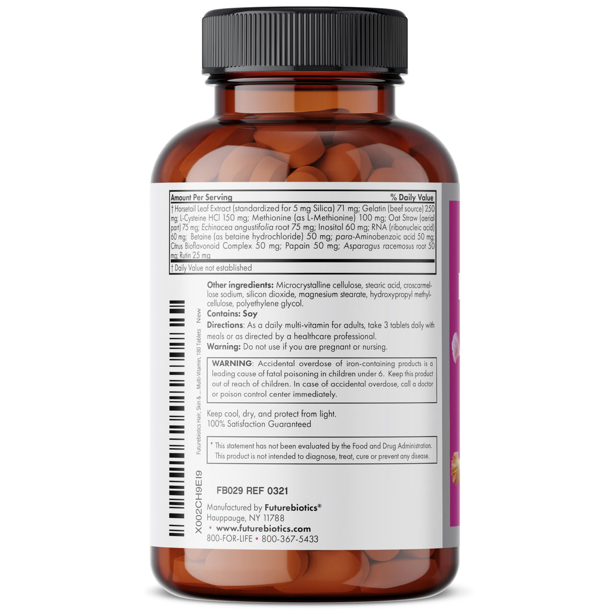 Futurebiotics Hair, Skin & Nails Beauty Multivitamin - 180 Tablets - image 7