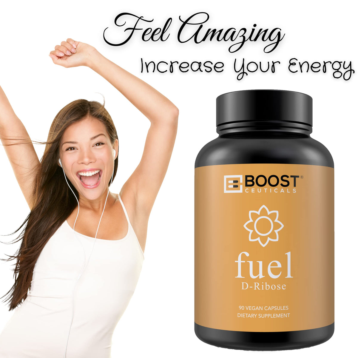 BoostCeuticals D-Ribose 1500mg Energy Supplement - 90 Capsules - image 8