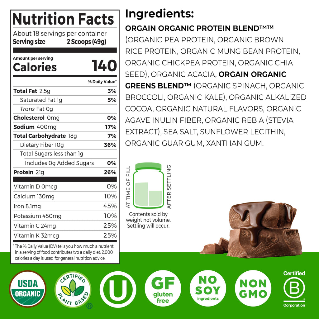 Orgain Organic Vegan Protein Powder + Greens