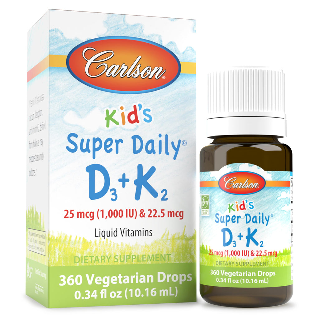 Carlson Kid's Super Daily D3 + K2 1000 IU - 360 Drops
