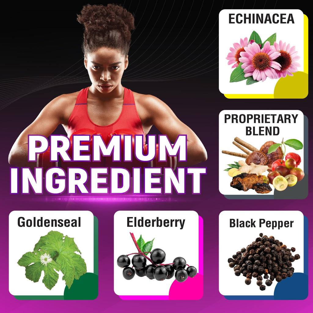 CIVIMUNA Echinacea Capsules with Goldenseal & Elderberry - 120 Capsules - image 4