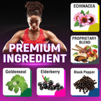 CIVIMUNA Echinacea Capsules with Goldenseal & Elderberry - 120 Capsules - image 4