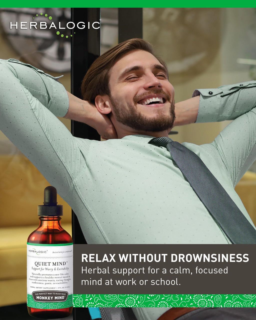 Herbalogic Quiet Mind Liquid Herb Drops for Calm - 4 Fl. Oz. - image 5