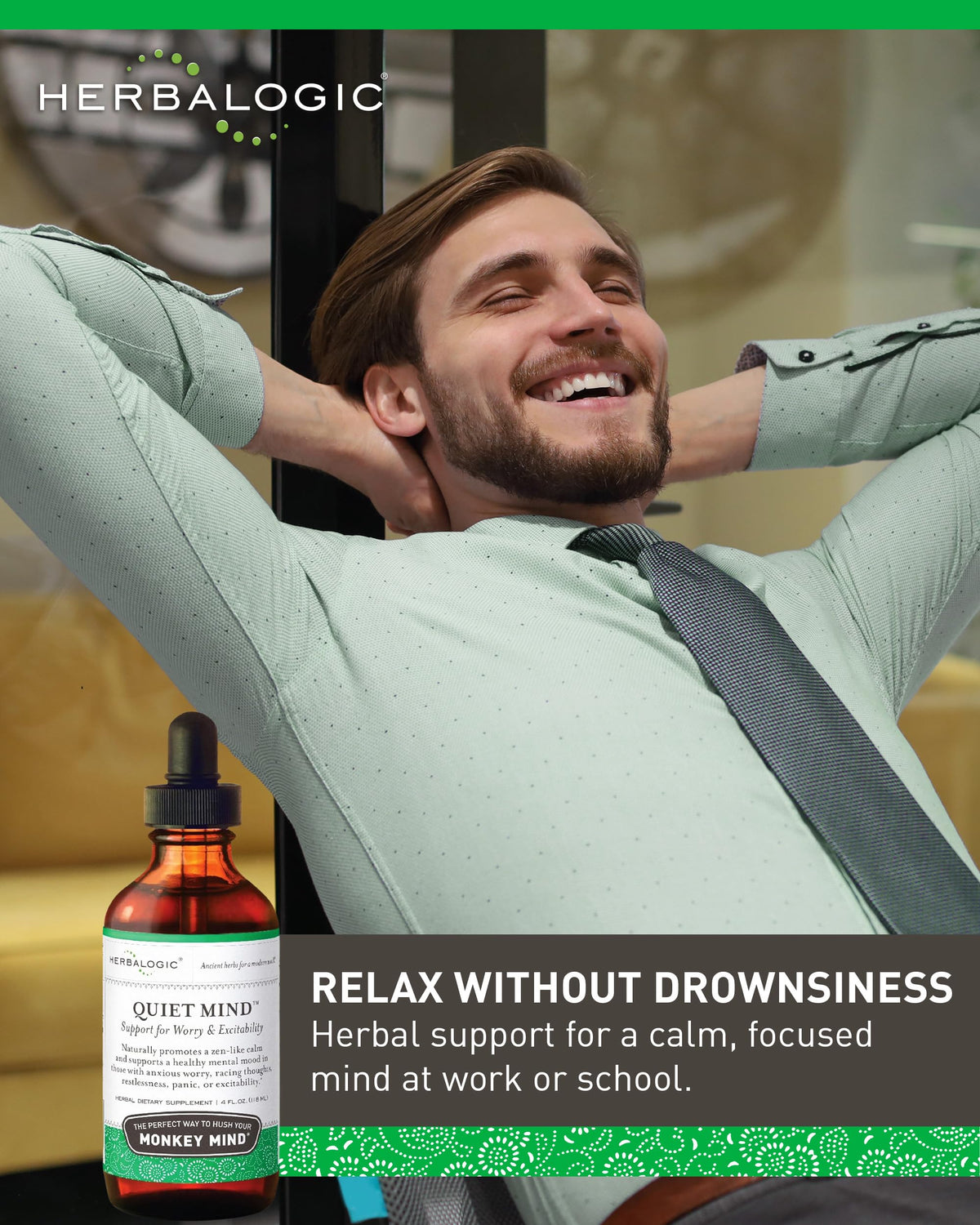 Herbalogic Quiet Mind Liquid Herb Drops for Calm - 4 Fl. Oz. - image 5