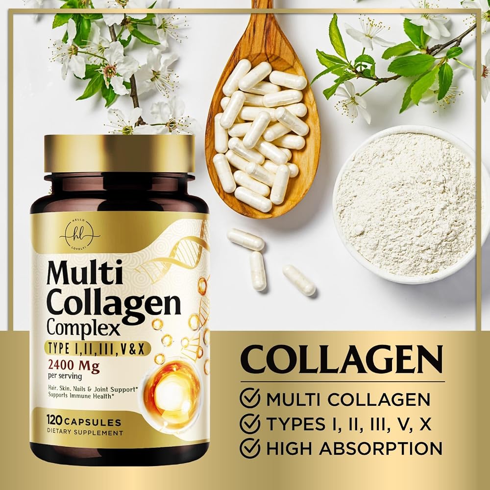 Hello Lovely! Multi Collagen Peptides for Women & Men - 2400mg