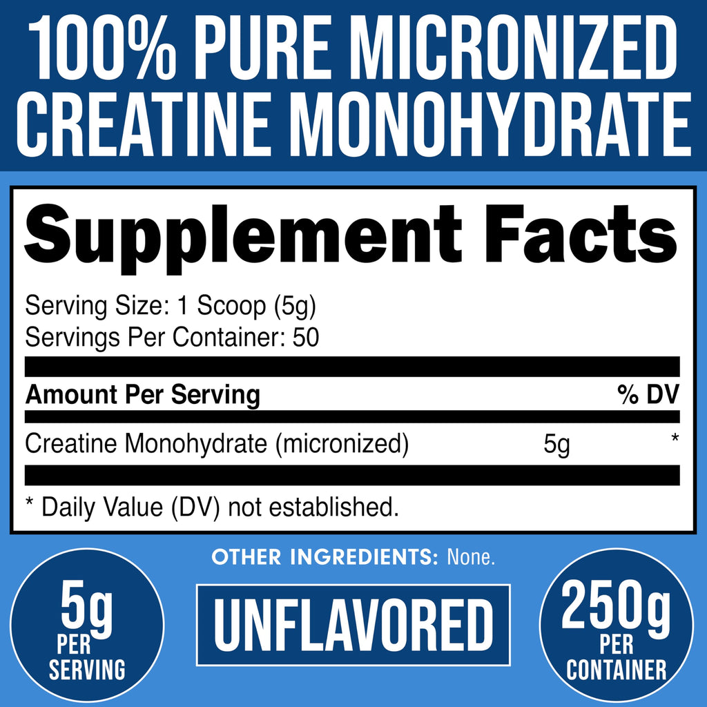 Bucked Up Pure Micronized Creatine Monohydrate Powder - 50 Servings - image 2