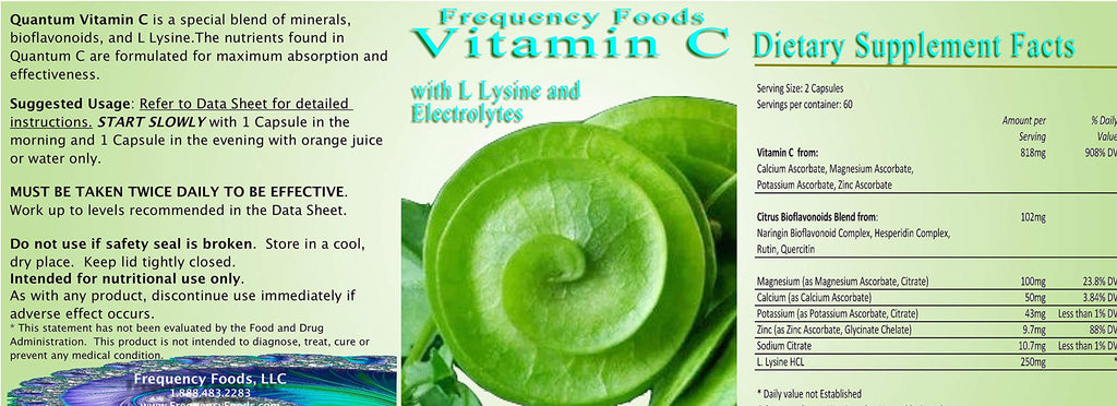 Frequency Foods Vitamin C Capsules - 120 Count - image 2