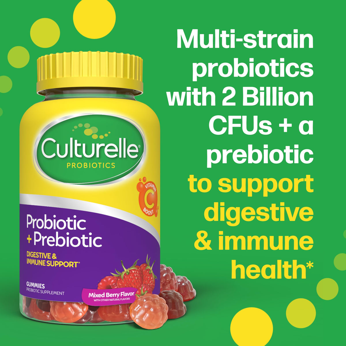 Culturelle Probiotic + Prebiotic Gummies for Women & Men - 52 Gummies - image 4