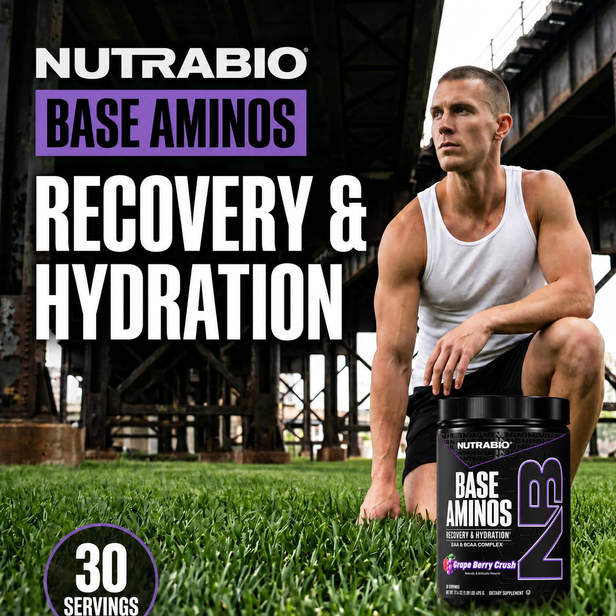 NutraBio Base Aminos EAA + BCAA Powder