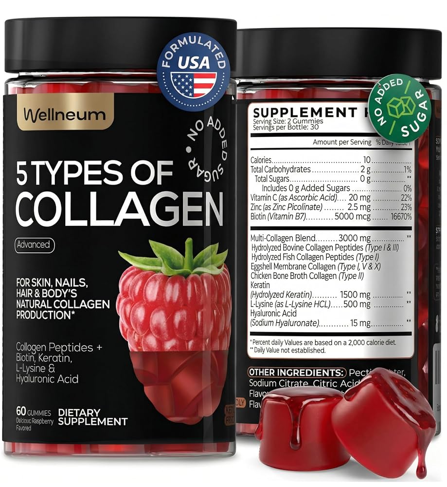 Wellneum Gummies - 60 Servings - Formula - 5 Types