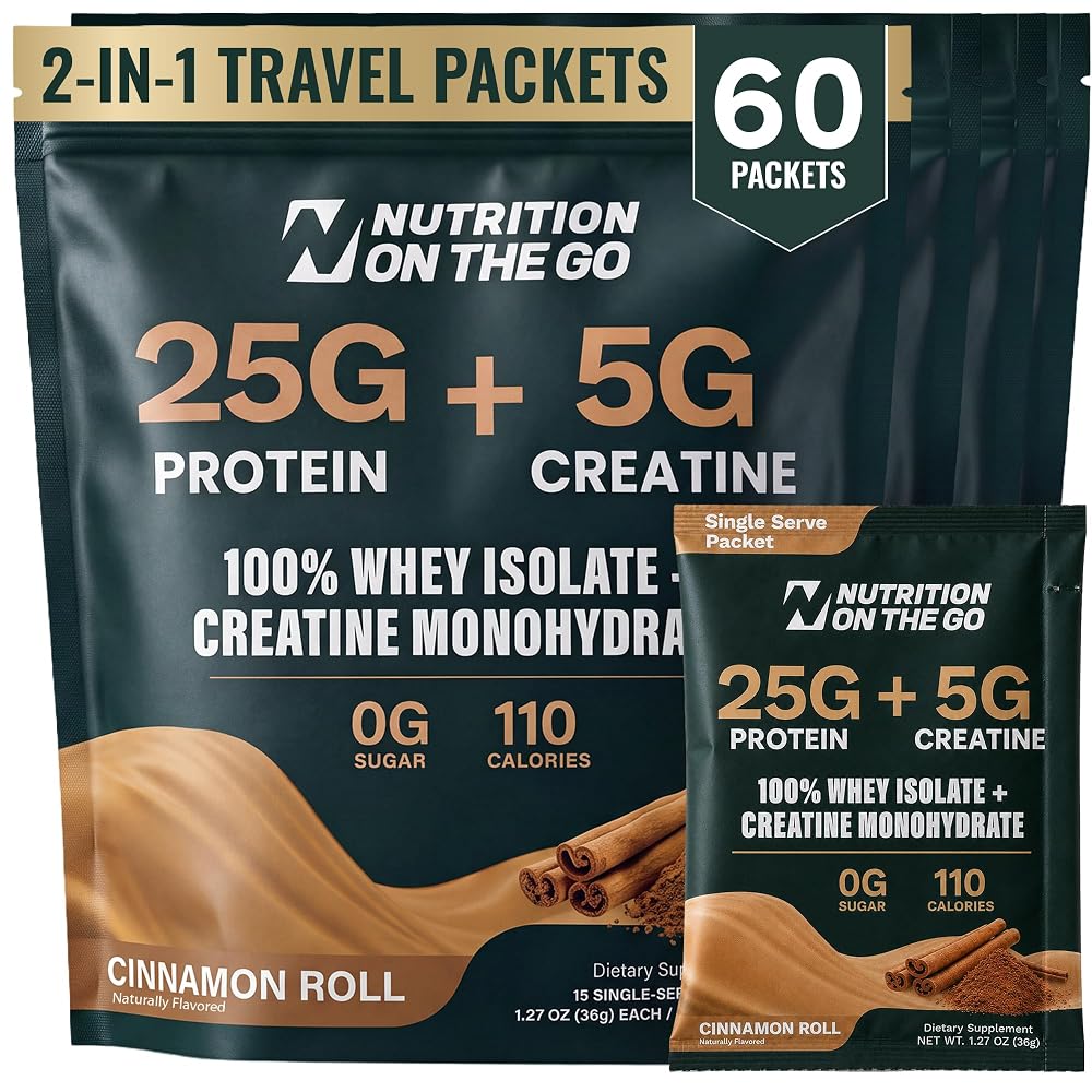 Nutrition On The Go 2-in-1 Whey Protein Isolate + Creatine Travel