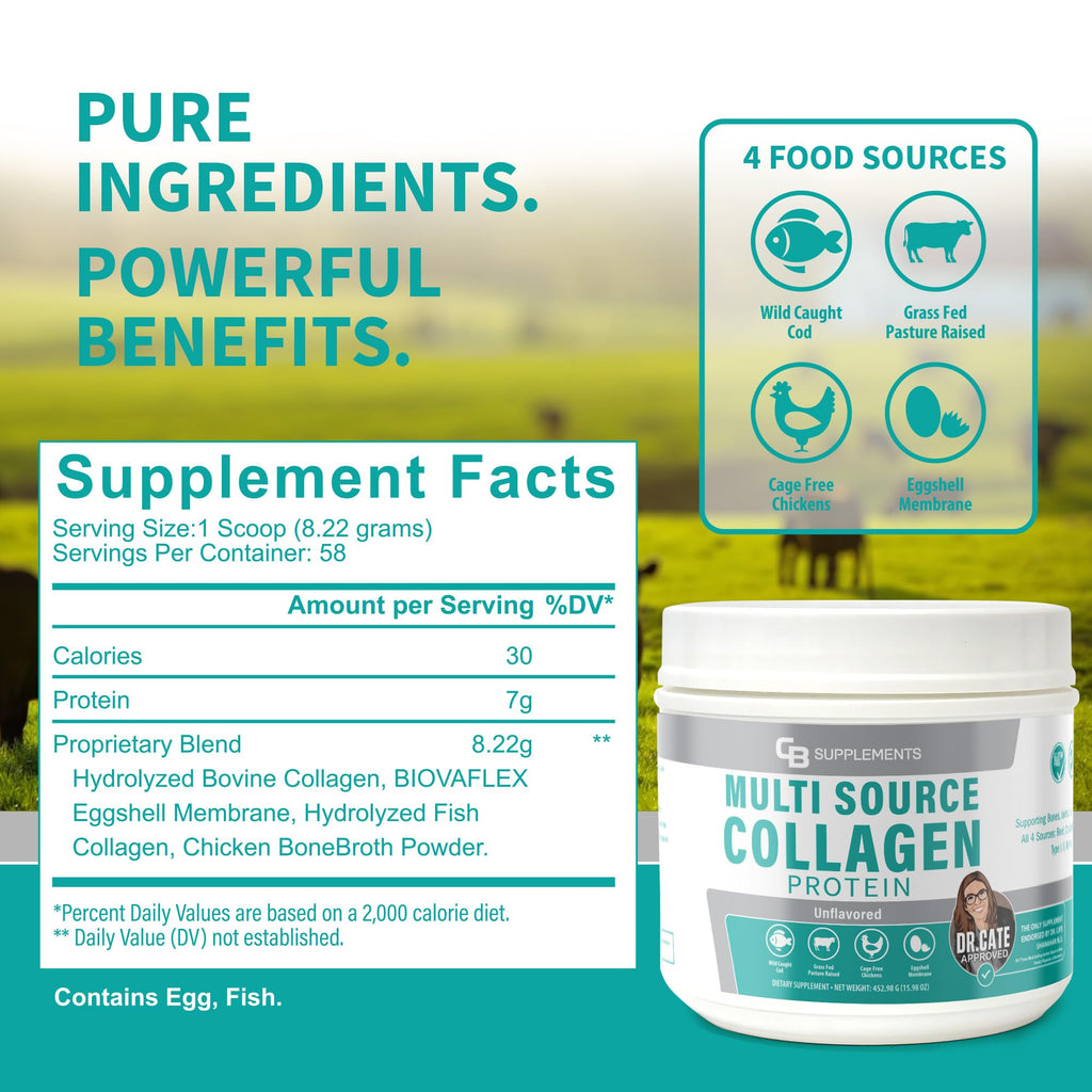 CB Supplements Multi Collagen Protein Powder - 58 Servings - image 3