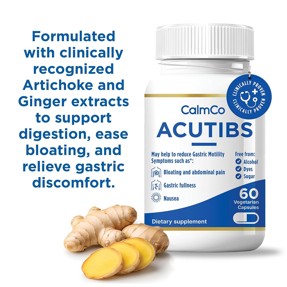 CalmCo Acutibs Vegan Capsules Natural Digestive Aid - 60 Count - image 3