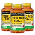 MASON NATURAL Folic Acid 800 mcg Prenatal Support - 300 Tablets