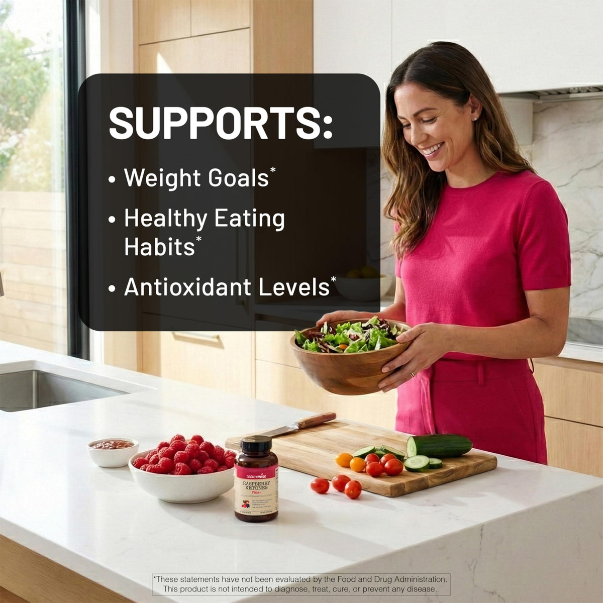NatureWise Raspberry Ketones Plus with Green Tea Extract - 120 Capsules - image 2