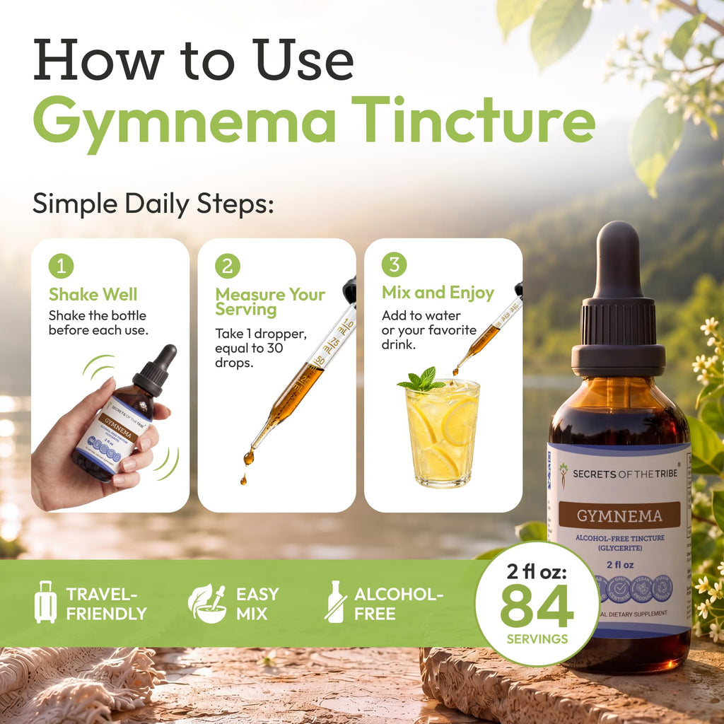 Secrets of the Tribe Gymnema Tincture Alcohol-Free Liquid Extract