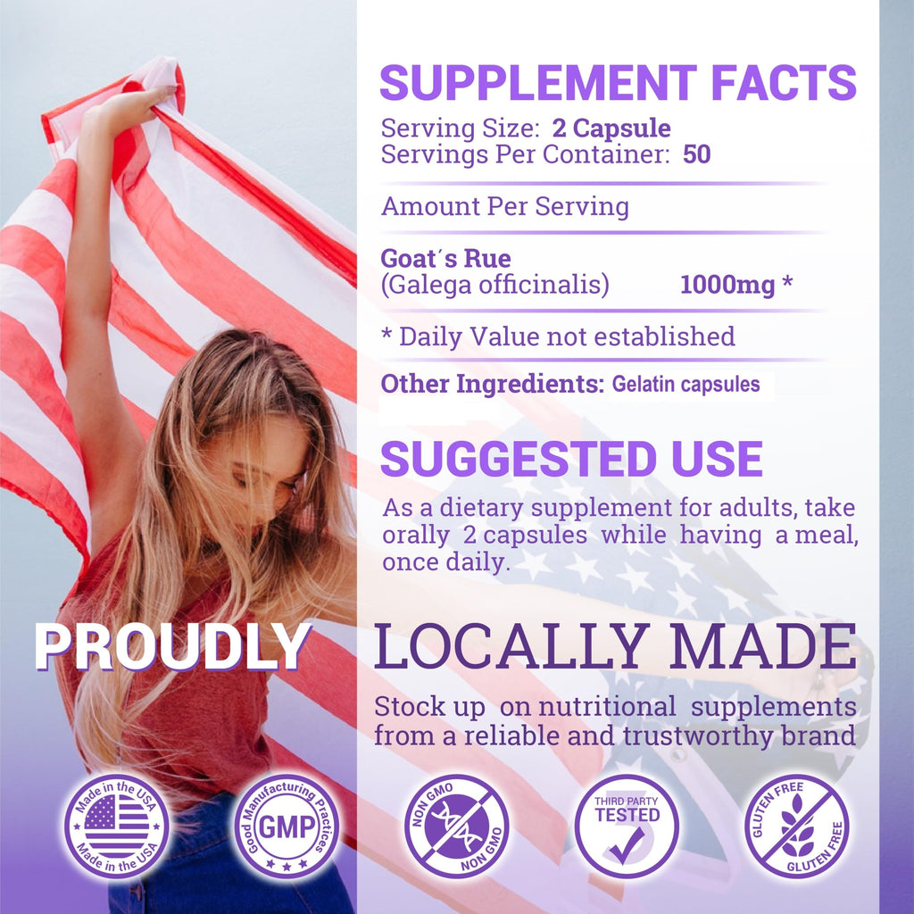 HERBALICIOUS Goat's Rue 1000mg Capsules for Breastmilk Support - 100 Capsules - image 6