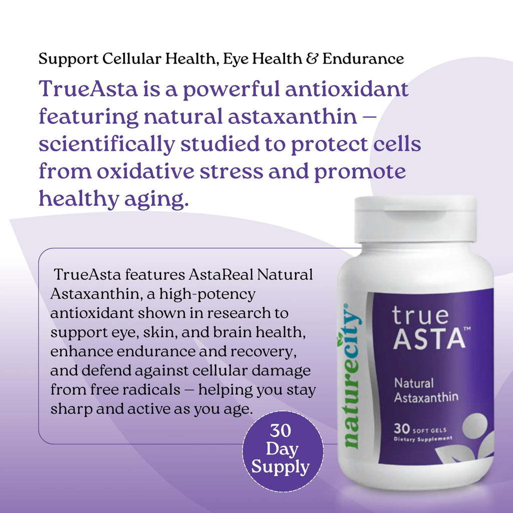 NatureCity TrueAsta Astaxanthin 6mg Antioxidant Support - 30 Softgels - image 2
