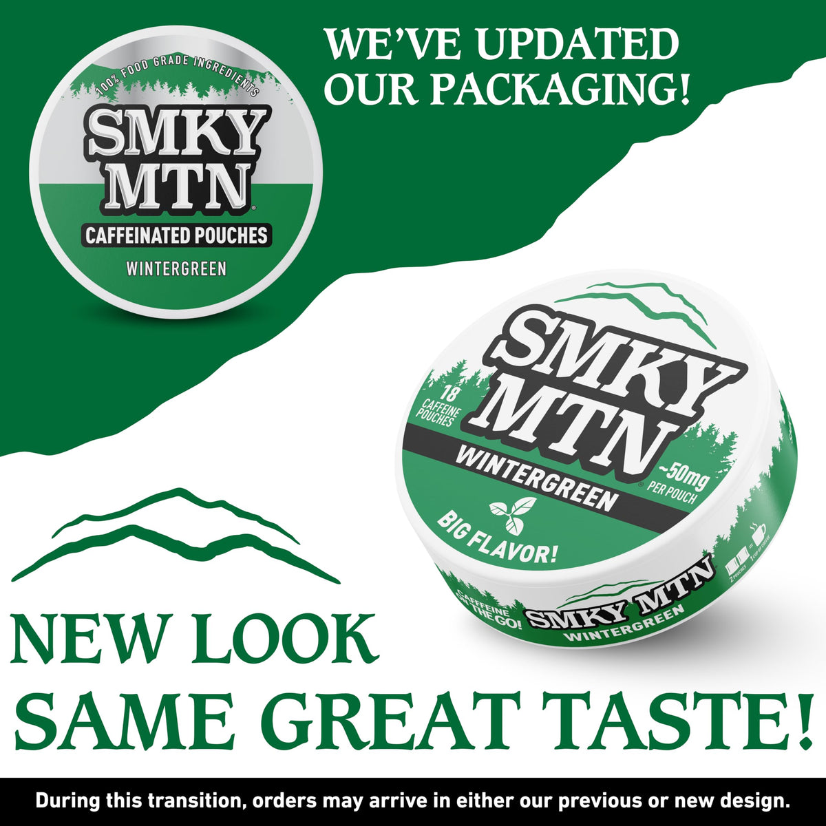 SMOKEY MOUNTAIN Pouches - Nicotine-Free and Tobacco-Free - 5 Can Box
