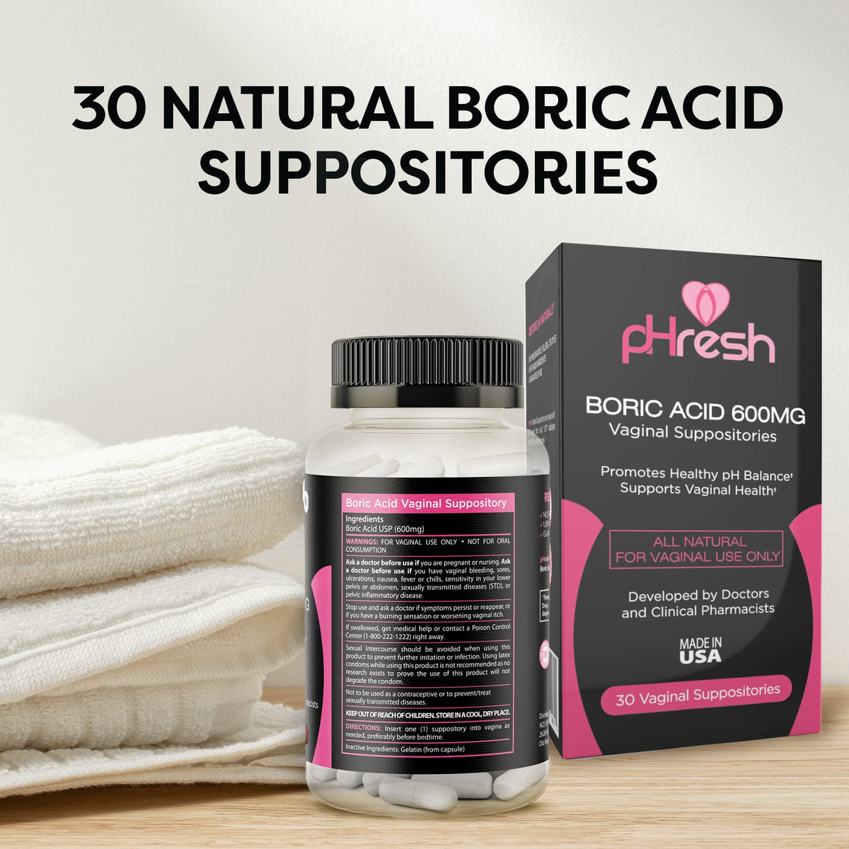 ACE NUTRITION pHresh Boric Acid Suppositories for Vaginal Health - 30 Count - image 5