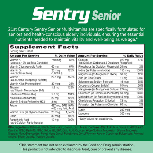 21st Century Sentry Senior Multivitamin Adults 50+ - 265 Tablets - image 2