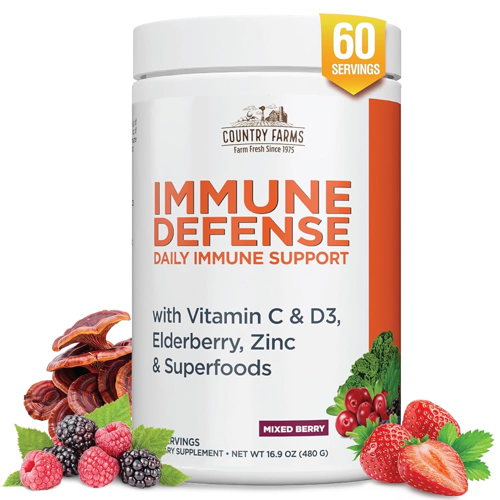 Country Farms Immune Defense Superfoods Powder - 60 Servings