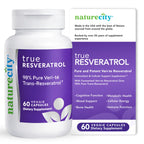 NatureCity TrueResveratrol 75mg Trans-Resveratrol - 60 Vegetarian Capsules