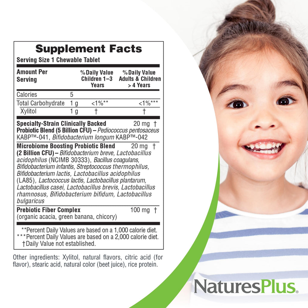 Nature's Plus GI Natural Probiotic Kids Mixed Berry - 30 Chewables - image 4