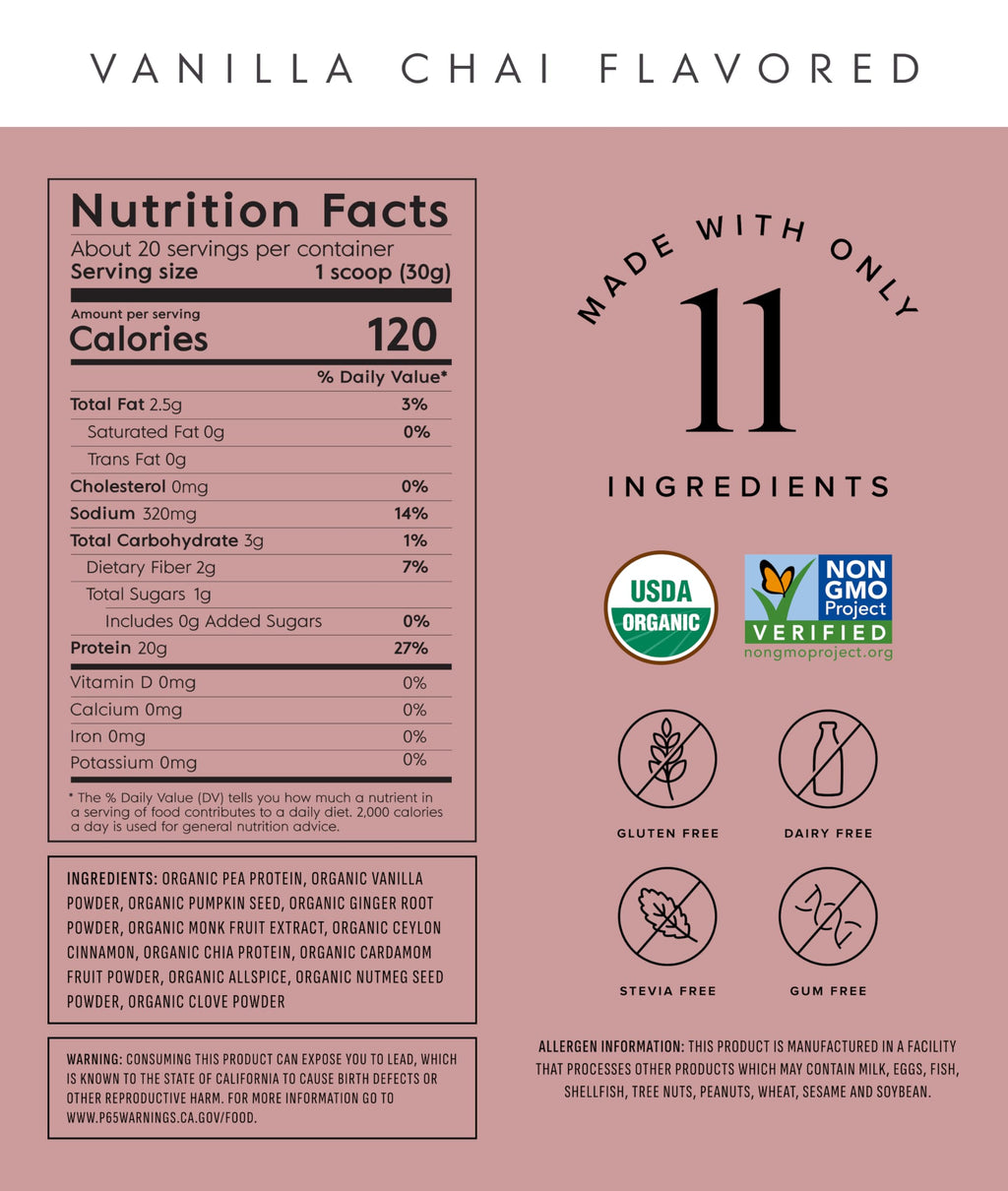 Truvani Organic Plant Based Protein Powder