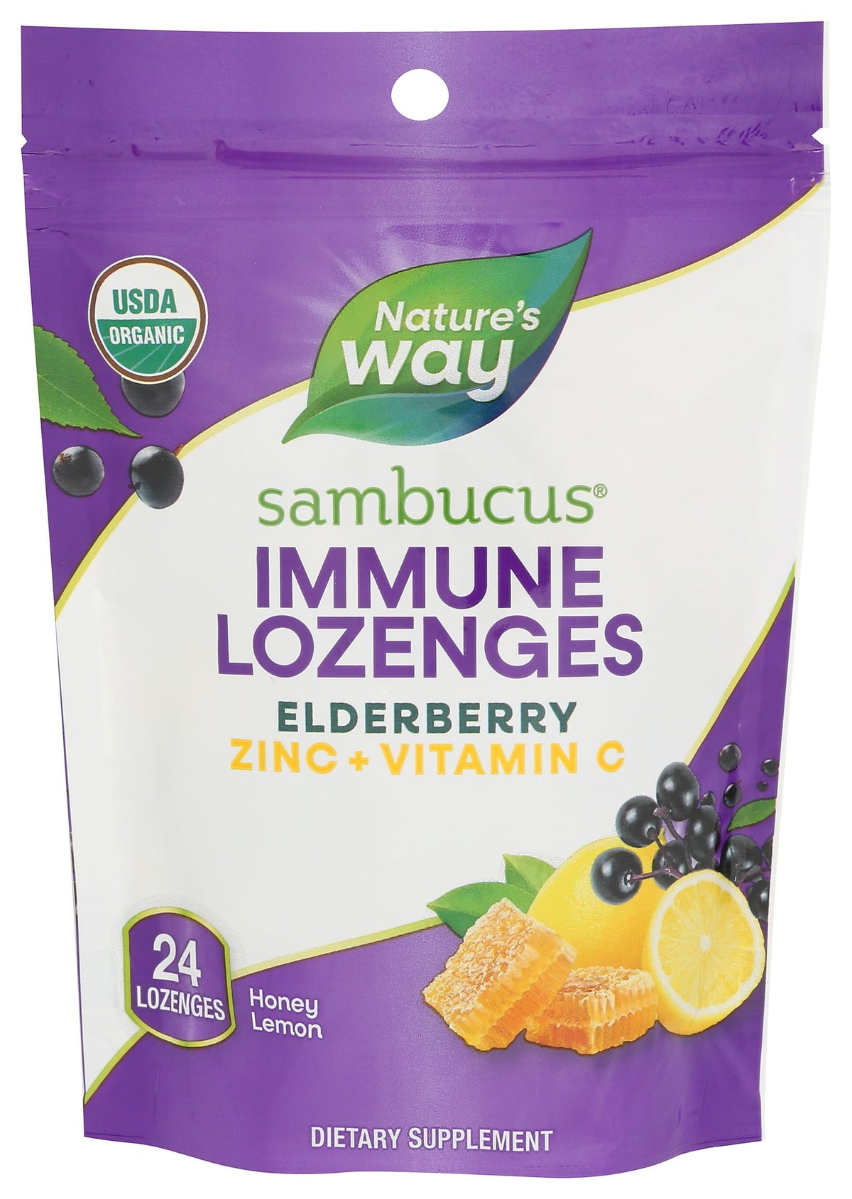 Nature's Way Sambucus Immune Lozenges Honey Lemon - 24 Count - image 4
