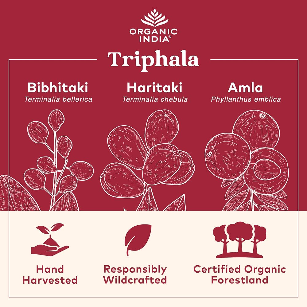 Organic India Triphala Capsules Digestive Support - 180 Capsules - image 2