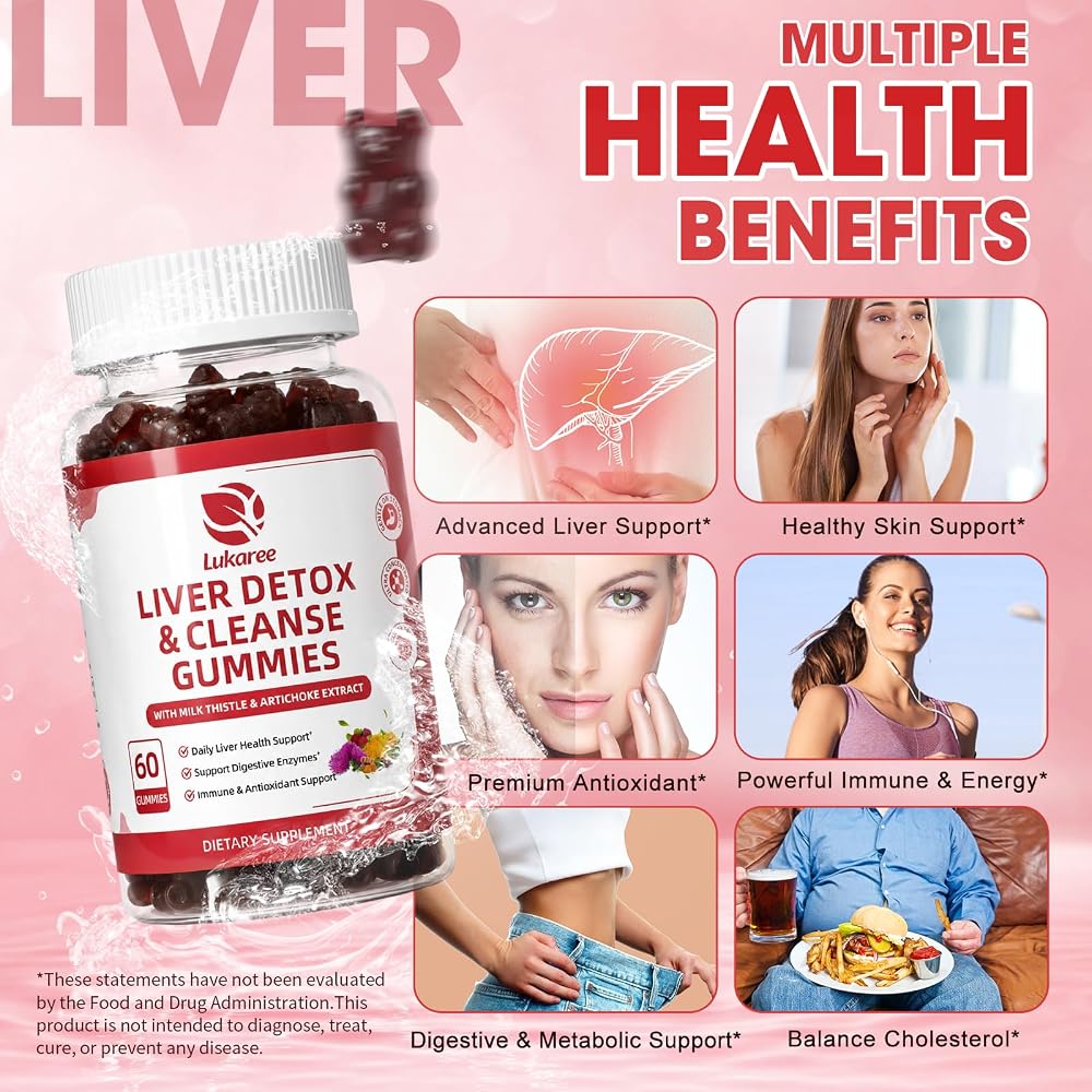 Lukaree Liver Cleanse Detox & Repair Gummies - 120 Count - image 4
