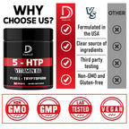 DEDICAD 5-HTP Supplement 1010mg with Vitamin B6 - 60 Capsules - image 5