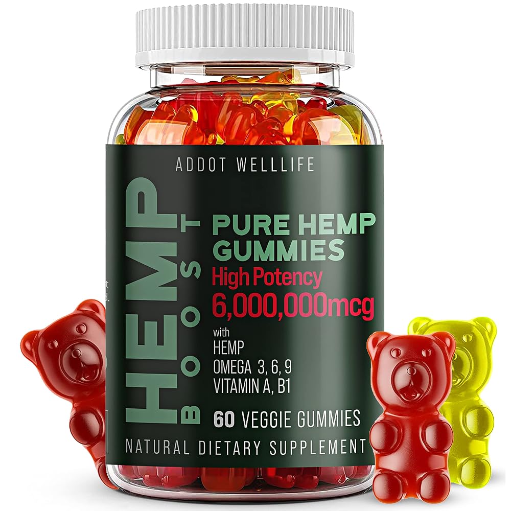 ADDOT WellLife Pure Hemp Gummies with Omega 3-6-9 - 60 Gummies