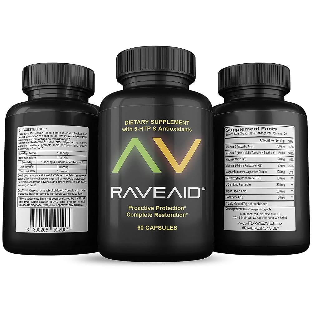 RaveAid Party & Rave Recovery Multivitamin - 60 Capsules