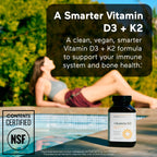 SMARTERNUTRITION Plant-Based Vitamin D3 with Vegan K2-5000 IU