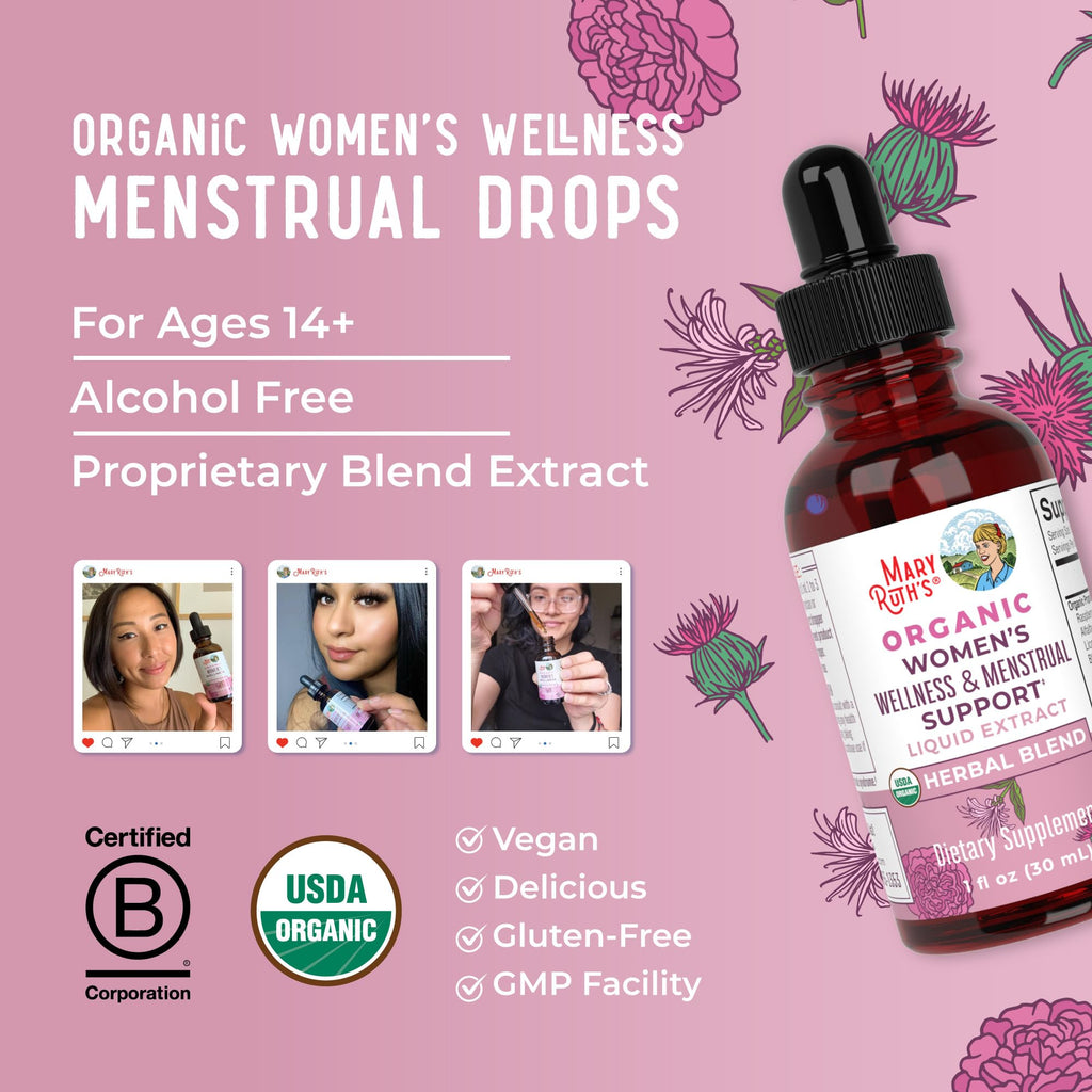 MARYRUTH'S Organic Women's Wellness Menstrual Support Liquid Drops - 1 oz - image 8