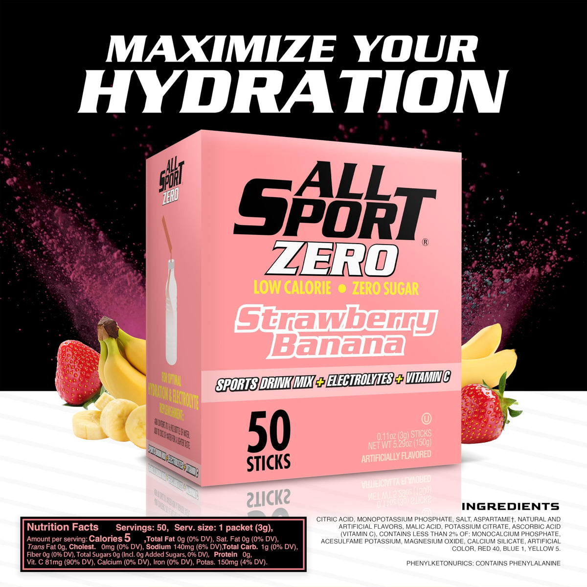 All Sport Powder Hydration Sticks