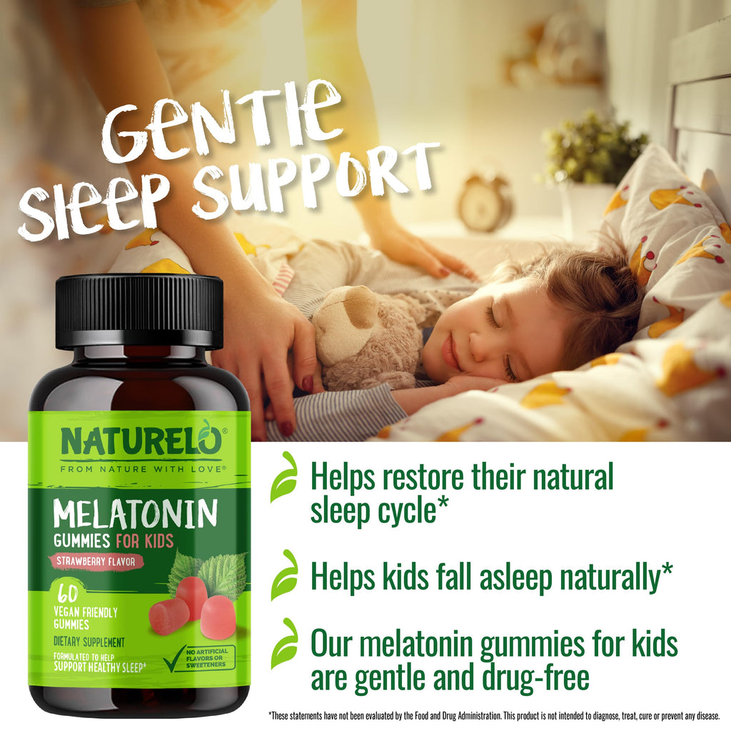 NATURELO Melatonin Gummies for Kids Sleep Support - 60 Gummies - image 4