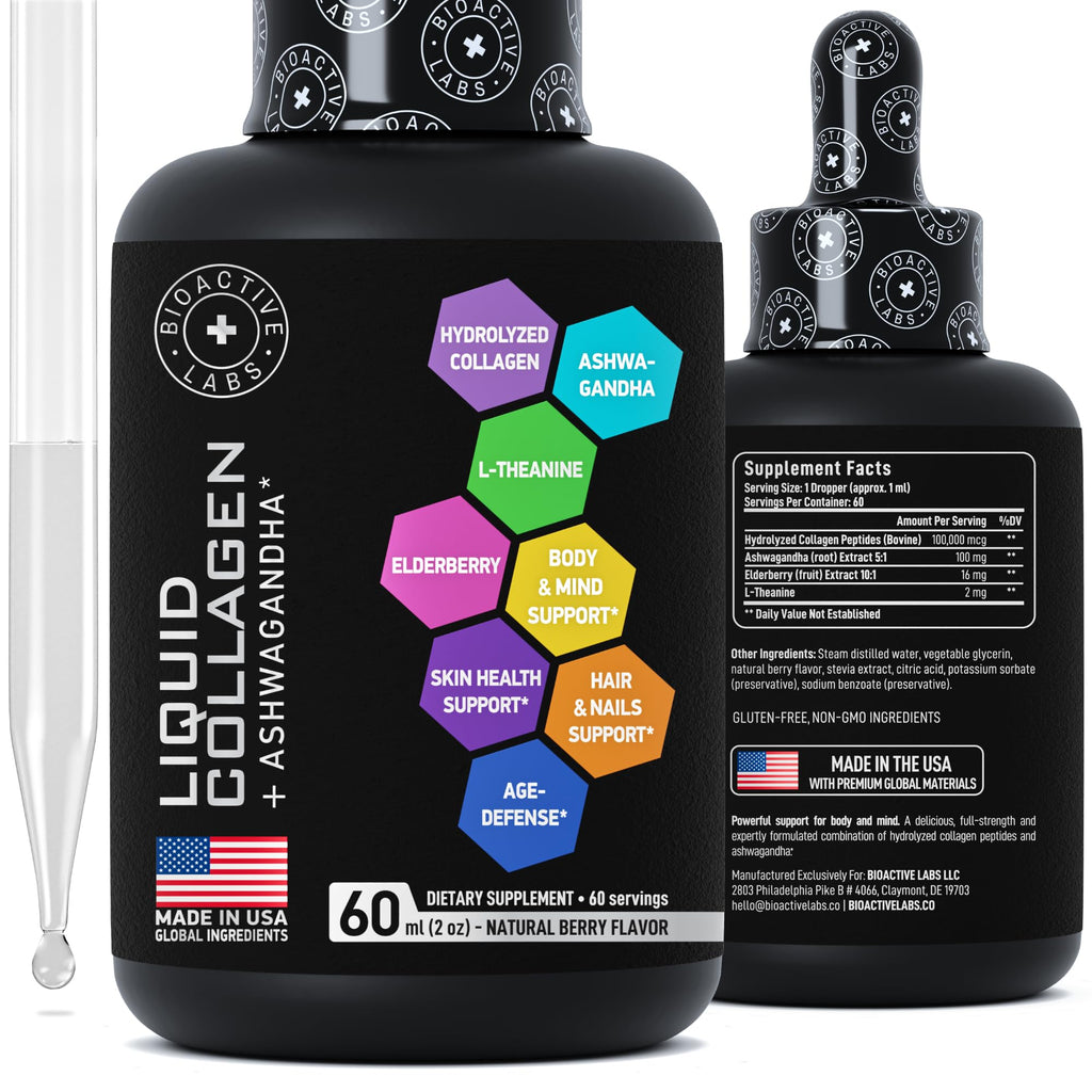 BIOACTIVE LABS Liquid Collagen with Ashwagandha - 2 Fl Oz - image 9